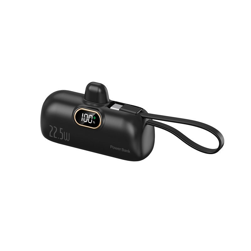 Bærbar Powerbank med innovativ 22,5W hurtigladefunksjon og integrert kabelsystem Skanto