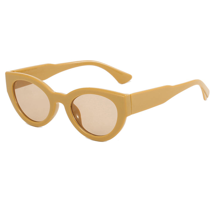 Dame moteriktig firkantet solbrille med speilende glass Skanto
