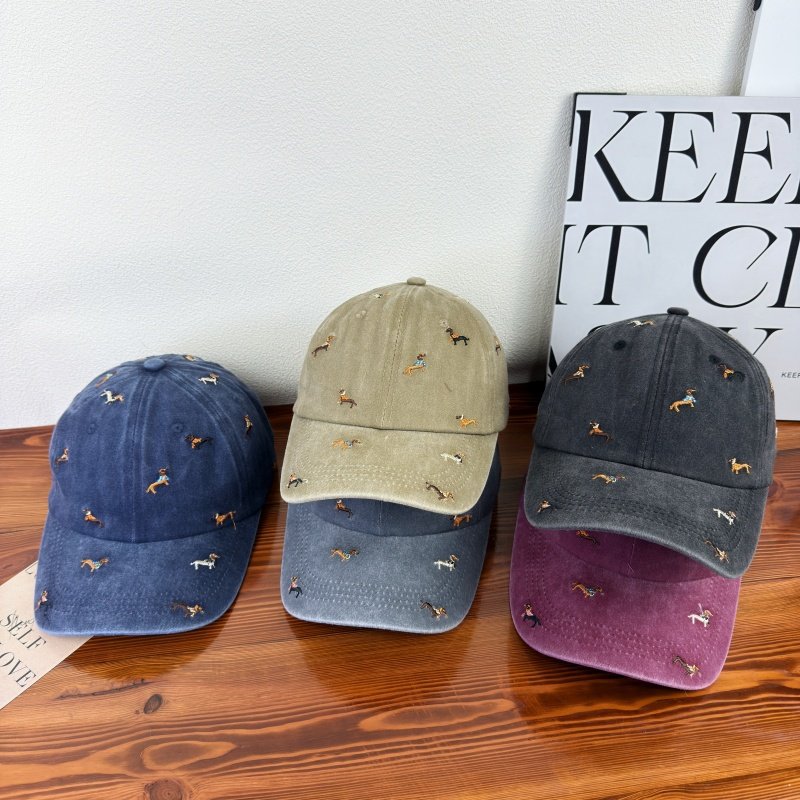 Unisex Brodert Hundetema Baseball Cap Skanto