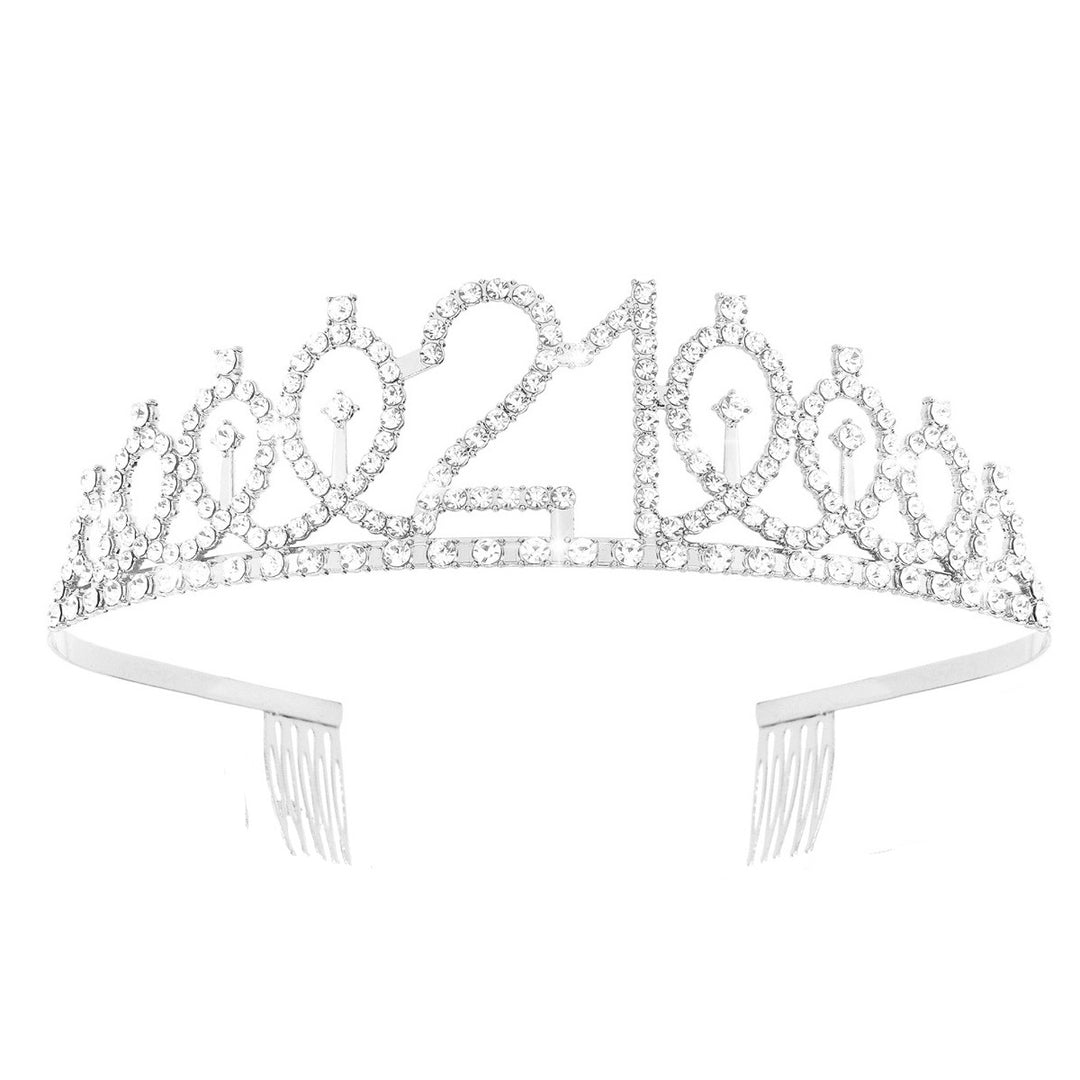 Damer krystall dekorert tiara med elegant design Skanto