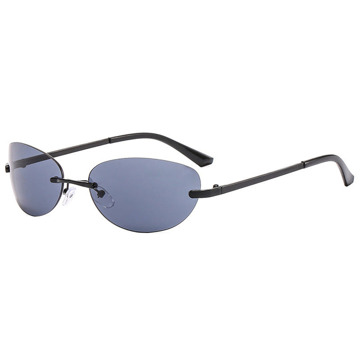Dame moteriktig solbrille i elegant halvramme-B design Skanto