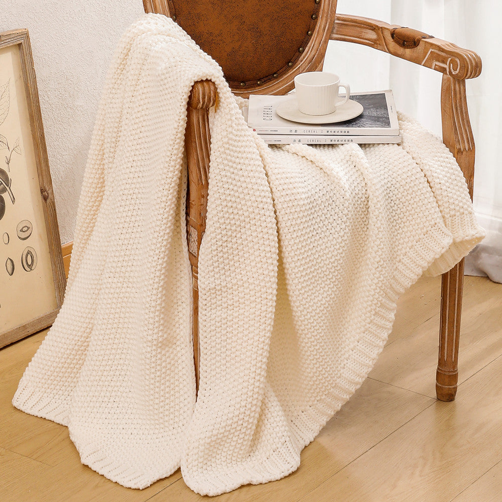 Damer cozy strikket teppe Skanto
