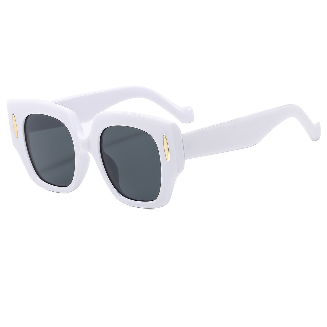 Dame Geometrisk Oversized Solbrille med luksuriøs aksent Skanto