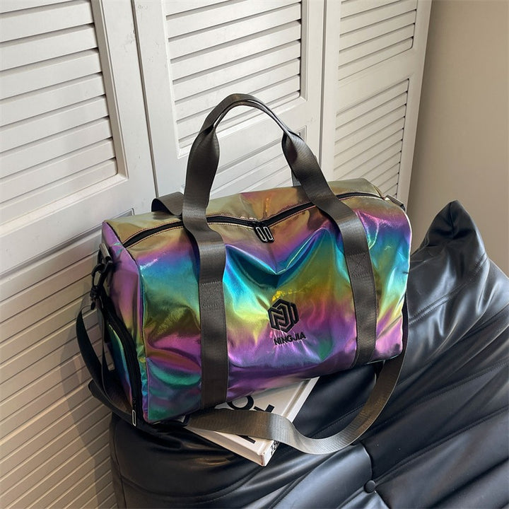Damer Sporty Reiseduffel med glitrende materiale Skanto