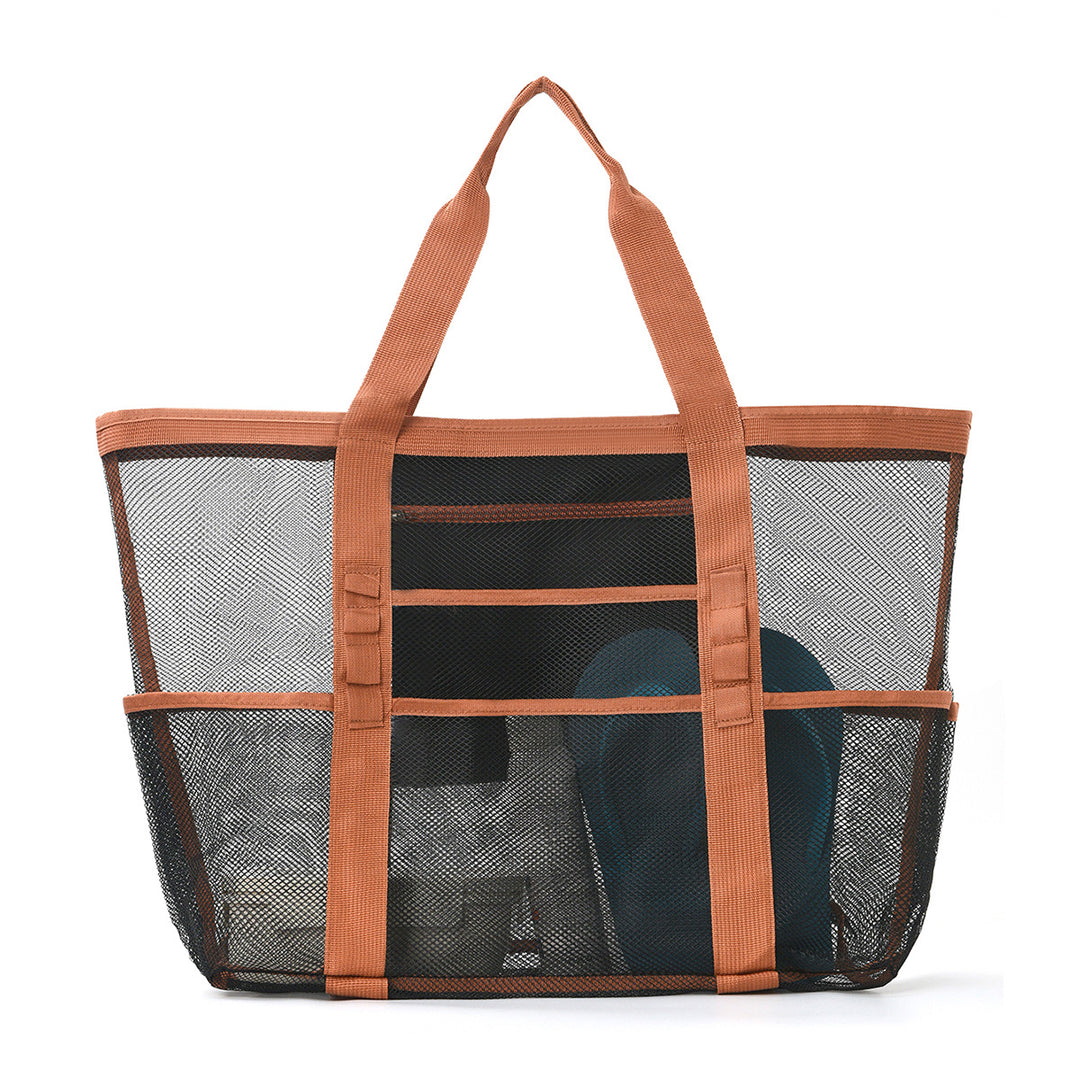 Stor strandbag av pustende mesh-materiale Skanto