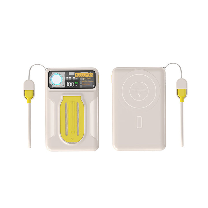 Høyytelses powerbank med intelligent LED-display og multifunksjonell ladekabel Skanto