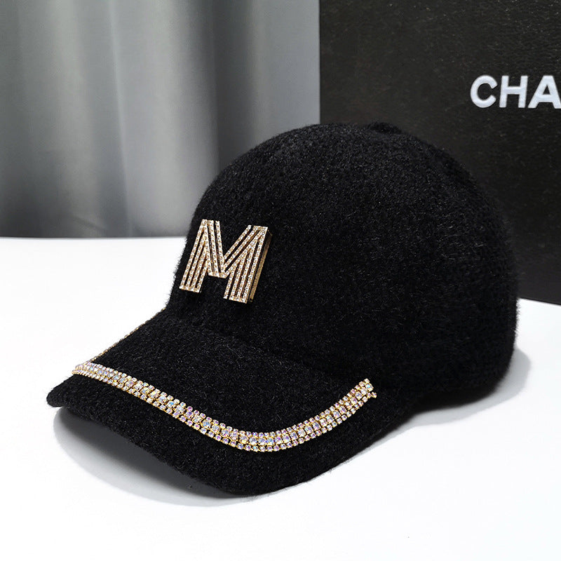 Kvinne Luksus Pyntet Fleece Baseball Cap Skanto