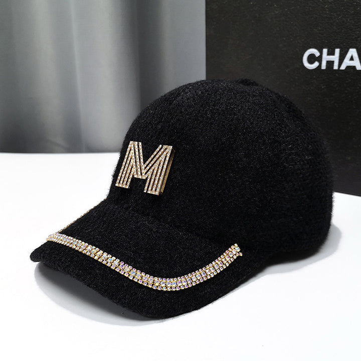 Kvinne Luksus Pyntet Fleece Baseball Cap Skanto