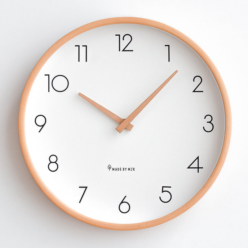 Skanto | Nordisk Minimalistisk Tre Stille Veggklokke