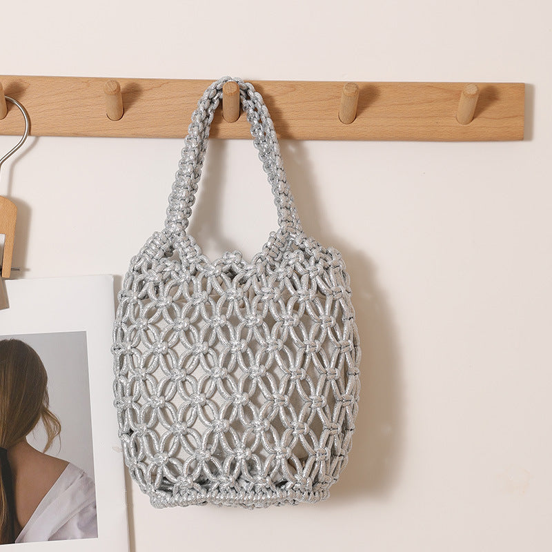 Trendy Shopper-veske med unikt nettdesign Skanto