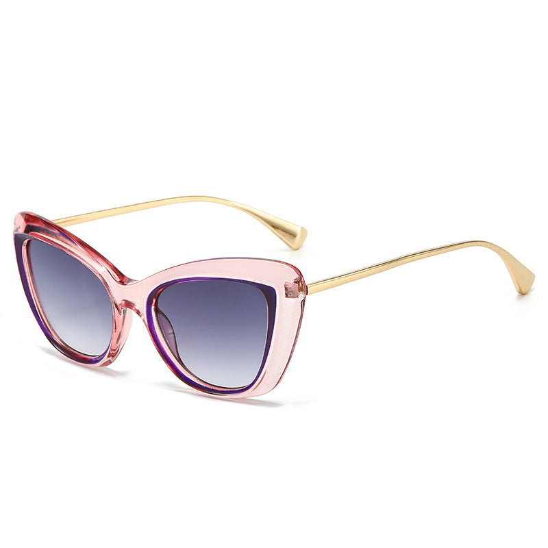 Dame Cat-Eye solbriller med elegant metallramme Skanto