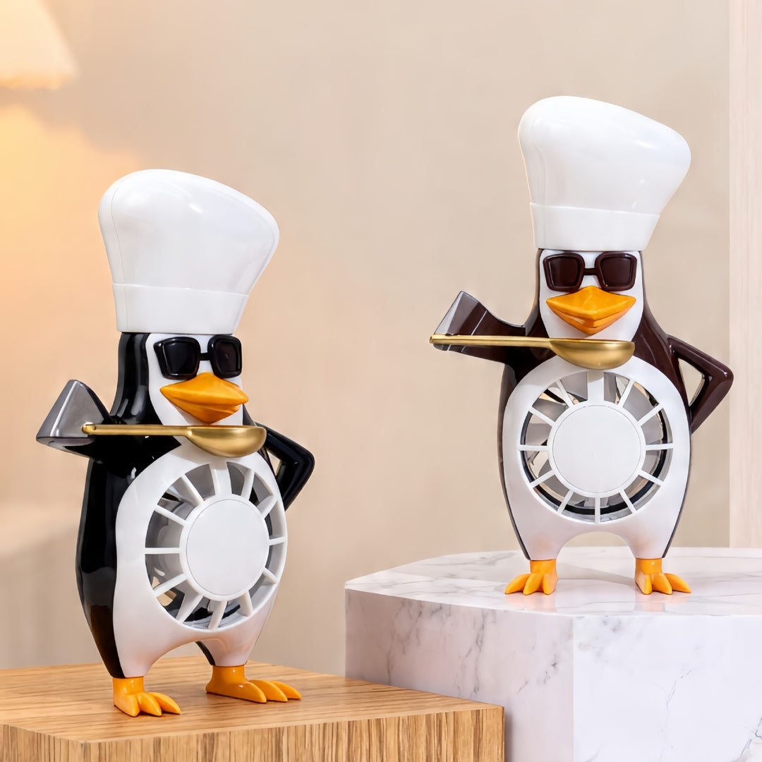 Dame bordvifte i morsom pingvin-design Skanto