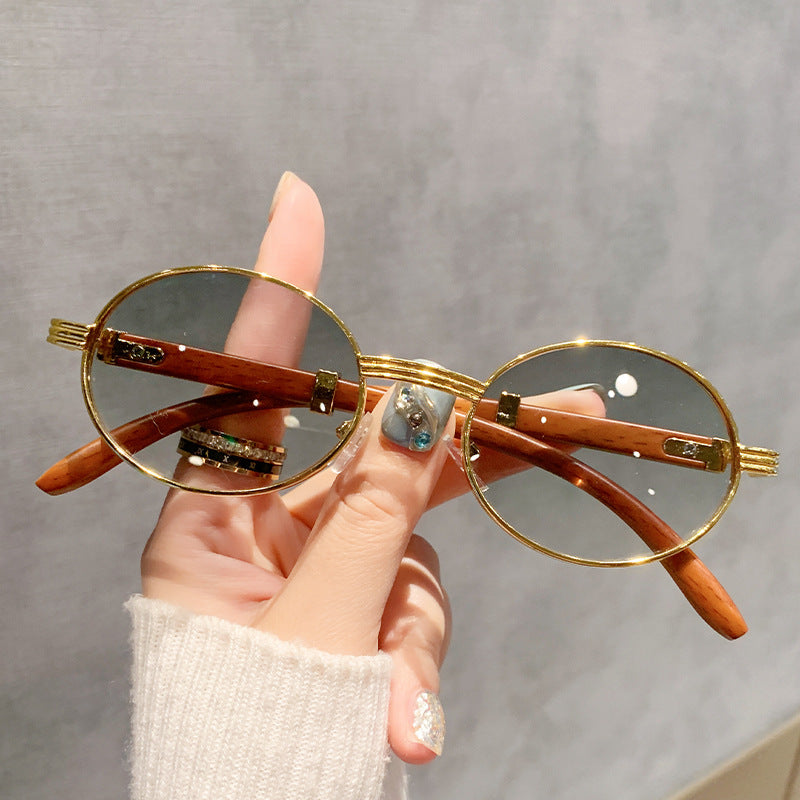 Dame Vintage-stil solbrille med tre innerramme Skanto