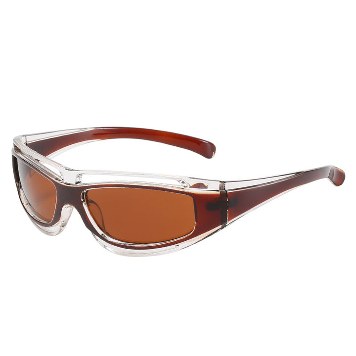 Dame sporty solbriller med aerodynamisk design og polariserte glass Skanto