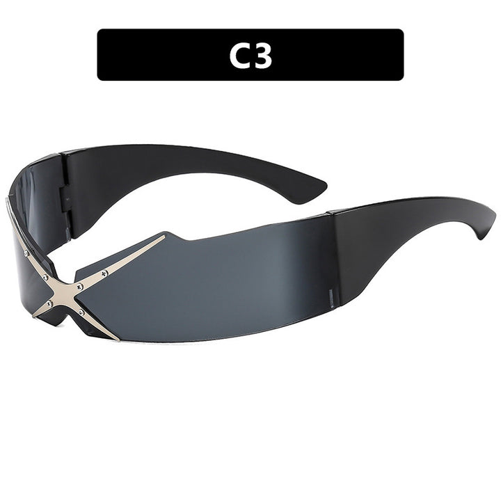 Dame futuristisk sportssolbrille Skanto