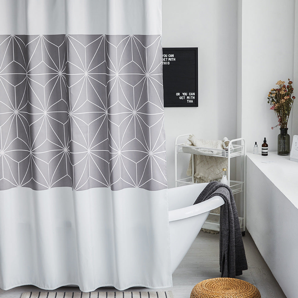 Moderne Geometrisk Mønster Dusjforheng Skanto