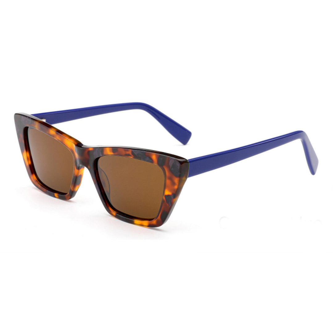 Dame solbrille i trendy, geometrisk design med høyverdig plastramme Skanto