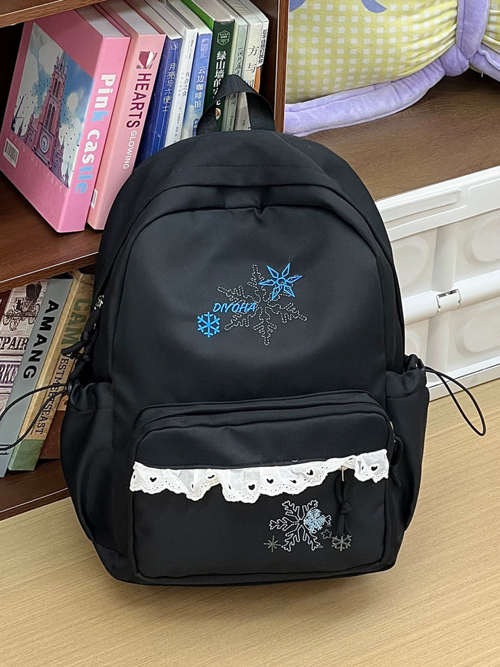 Brodert vinter-tema skoleveske