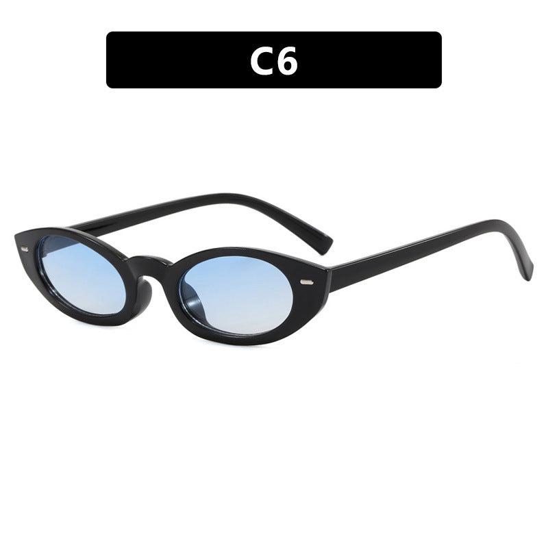 Dame Cat-Eye solbriller med moderne gjennomsiktig ramme Skanto