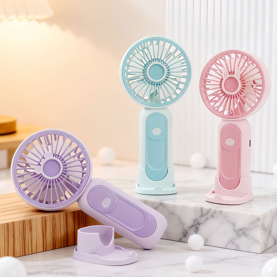 Dame Bærbar Håndvifte med søtt design Skanto