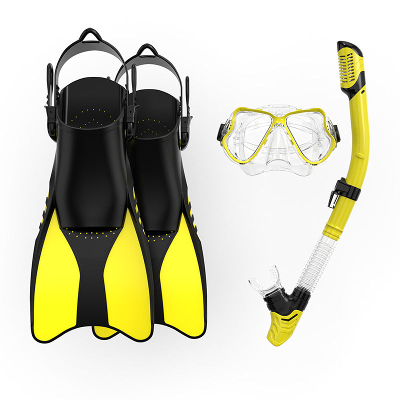 Premium snorkelsett med ergonomiske svømmeføtter og klar dykkermaske Skanto