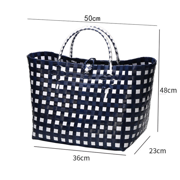 Stor kapasitet vevd handlebag Skanto