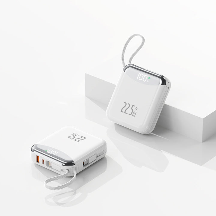 Høyytelses powerbank med digitalt ladetall og kompakt design Skanto