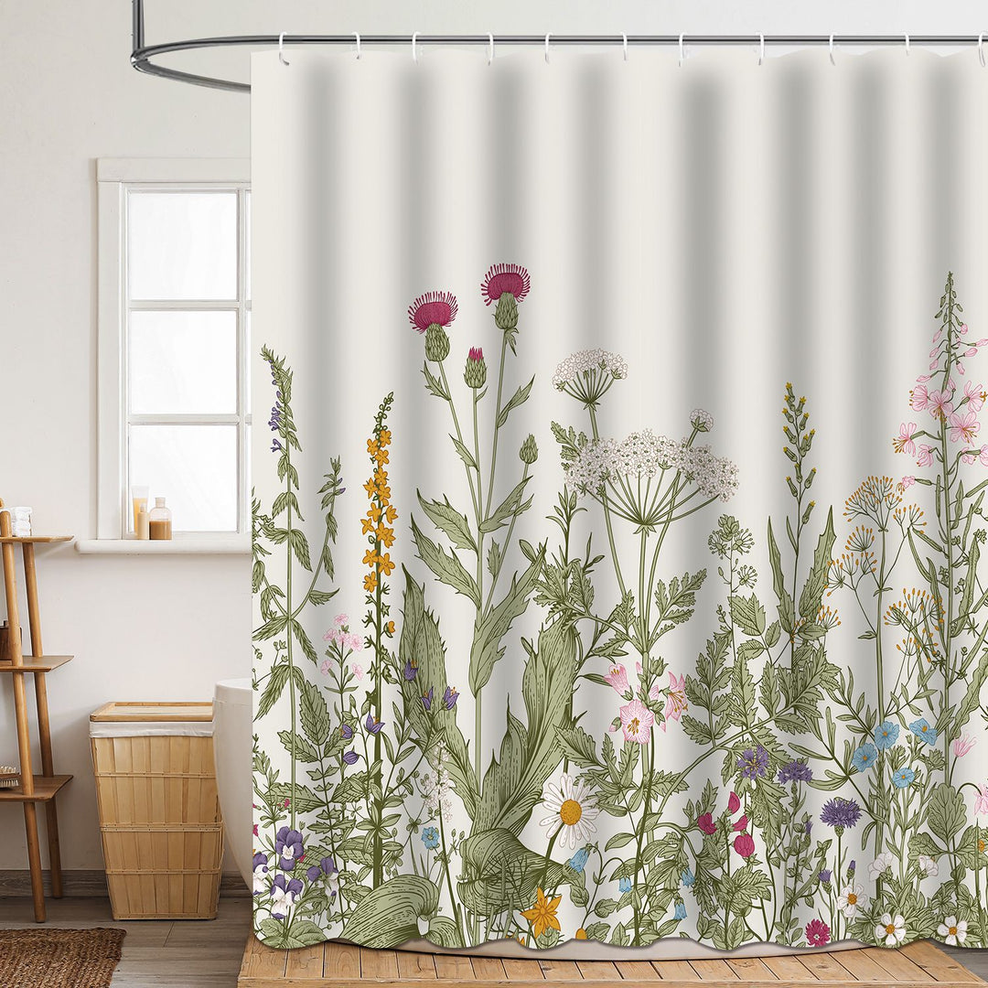 Blomster mønstrede badekar dusjforheng Skanto