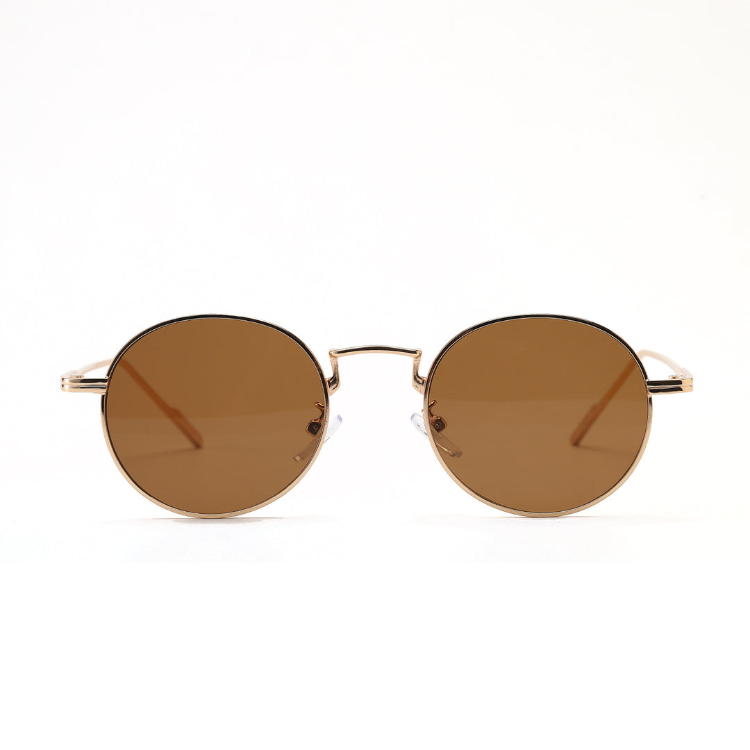 Dame rund modisk solbrille med elegant design Skanto