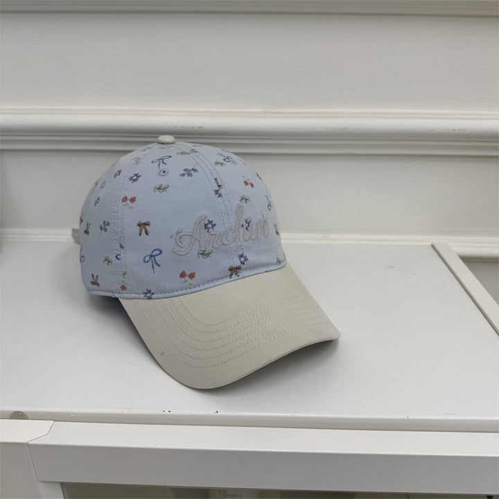 Dame Floral-Brodert Baseball Cap Skanto