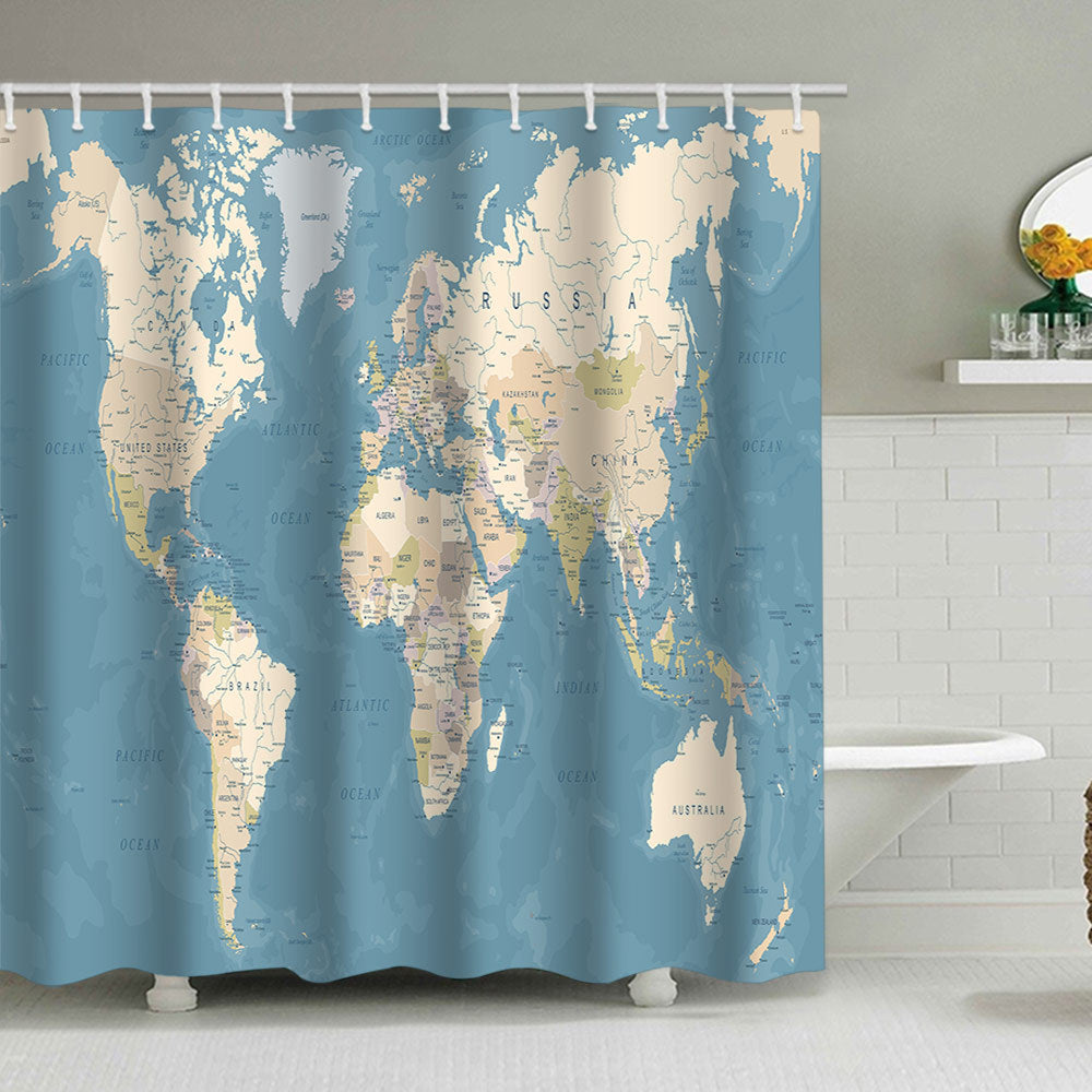 Vintage World Map Dusjforheng Skanto