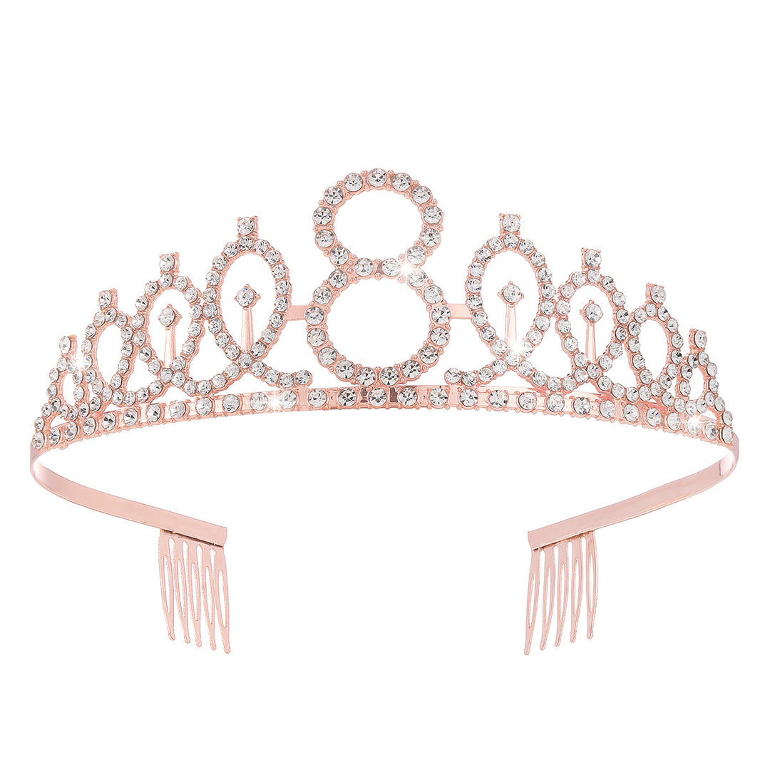 Damer krystall dekorert tiara med elegant design Skanto