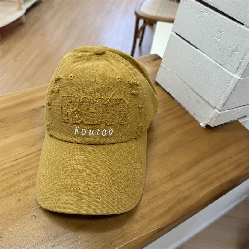 Men's Distressed Embroidered Baseball Cap Skanto