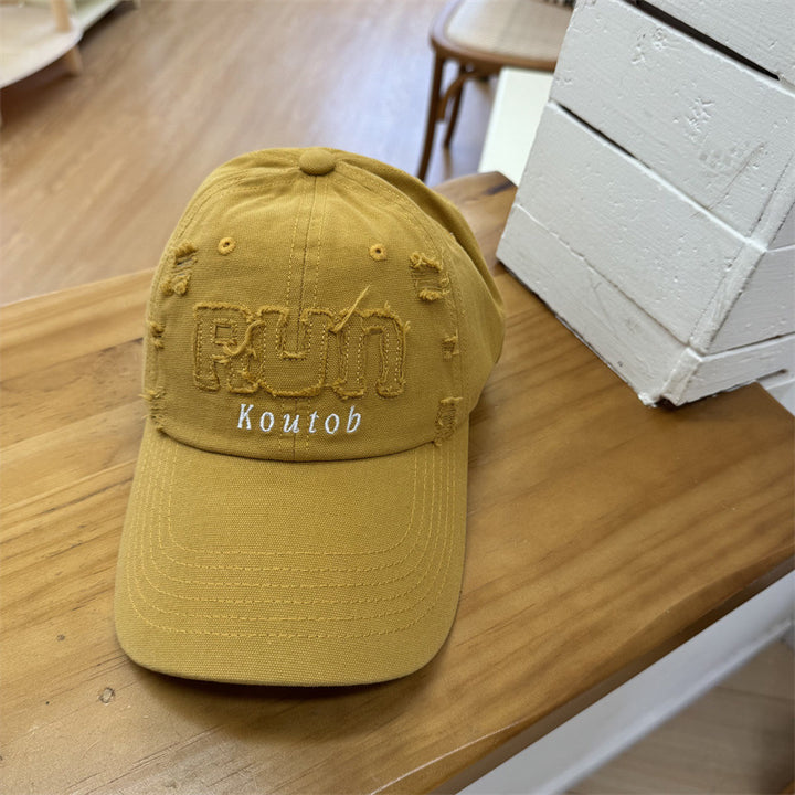 Men's Distressed Embroidered Baseball Cap Skanto
