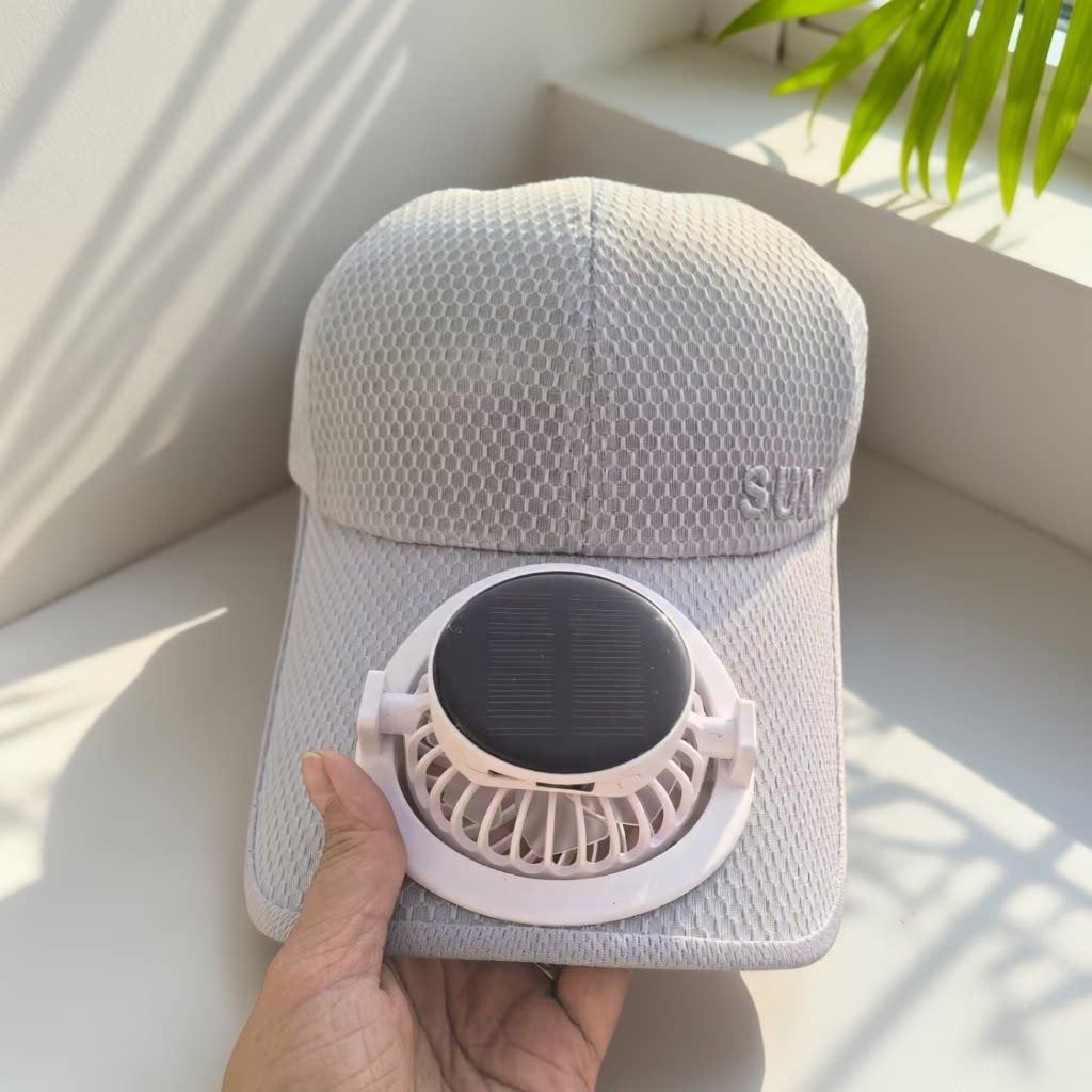 Ventilert baseball caps med avtakbar oppladbar vifte Skanto