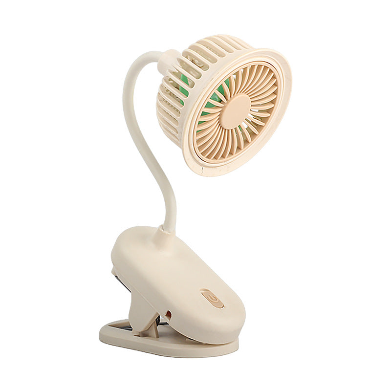 Lettisk fleksibel justerbar klem lampe med viftefunksjon Skanto