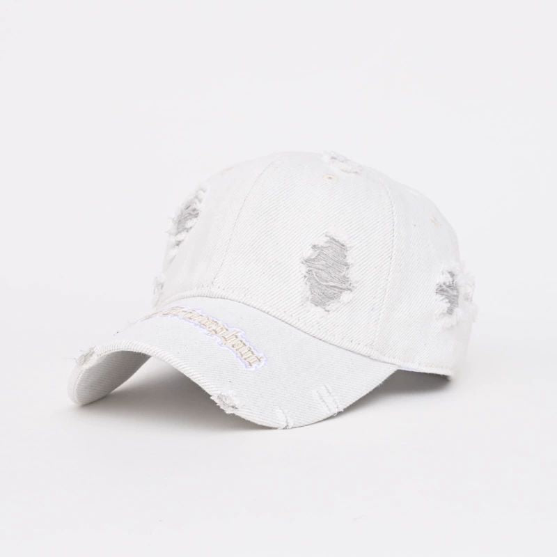 Kvinners slitt denim caps Skanto