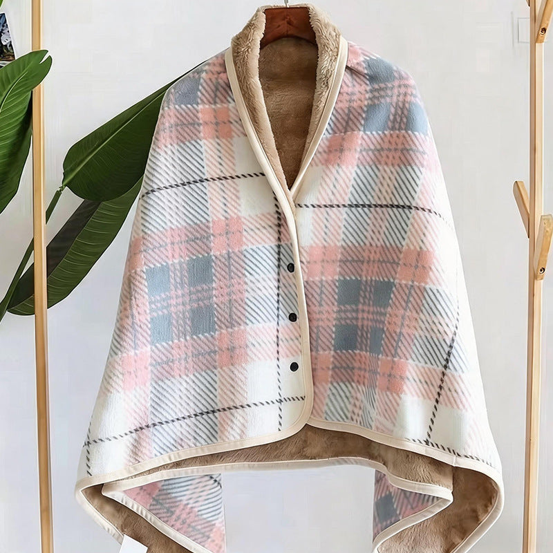 Dame elegant varmholdende Poncho-teppe Skanto