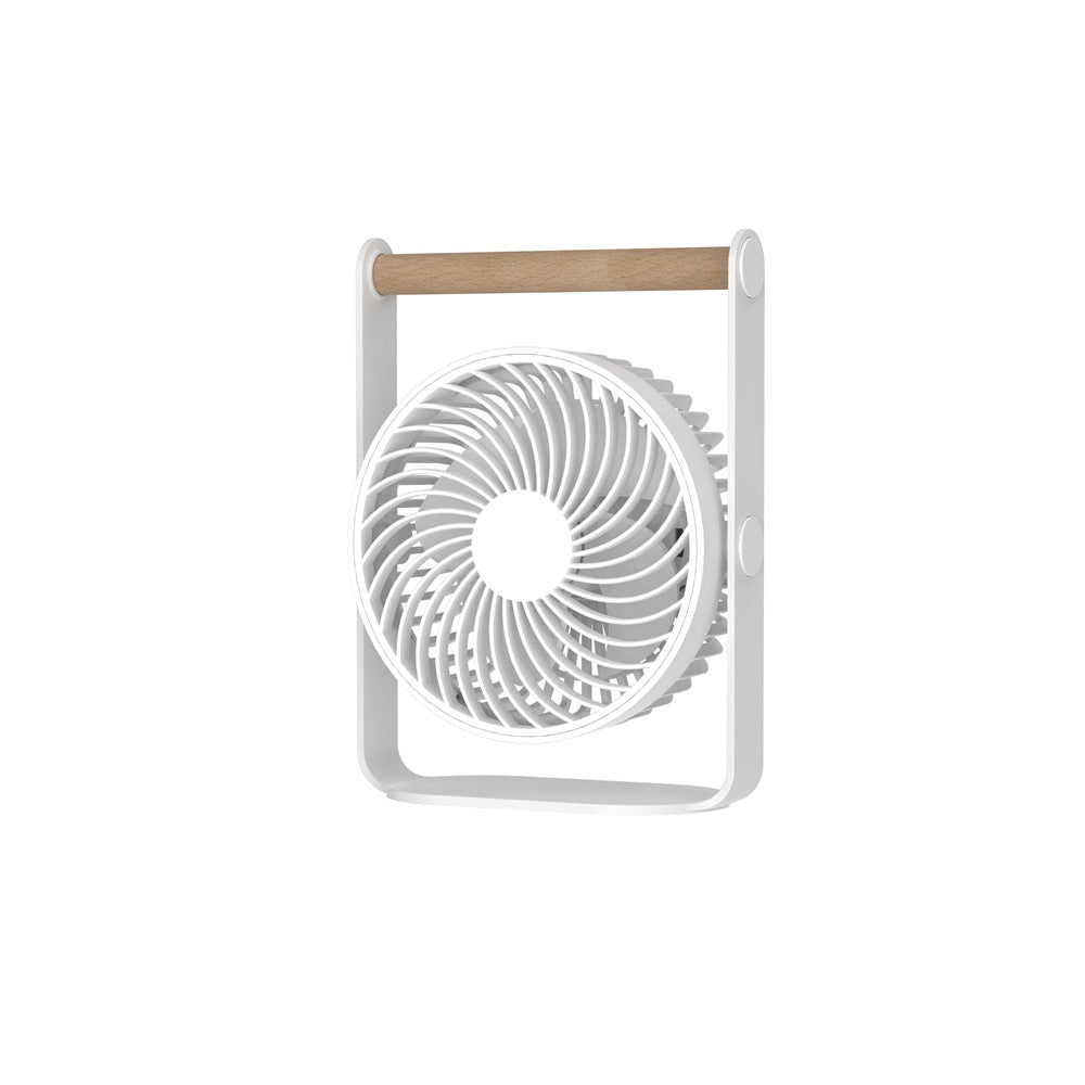 Kvinne elegang bærbar vifte med treskaft Skanto