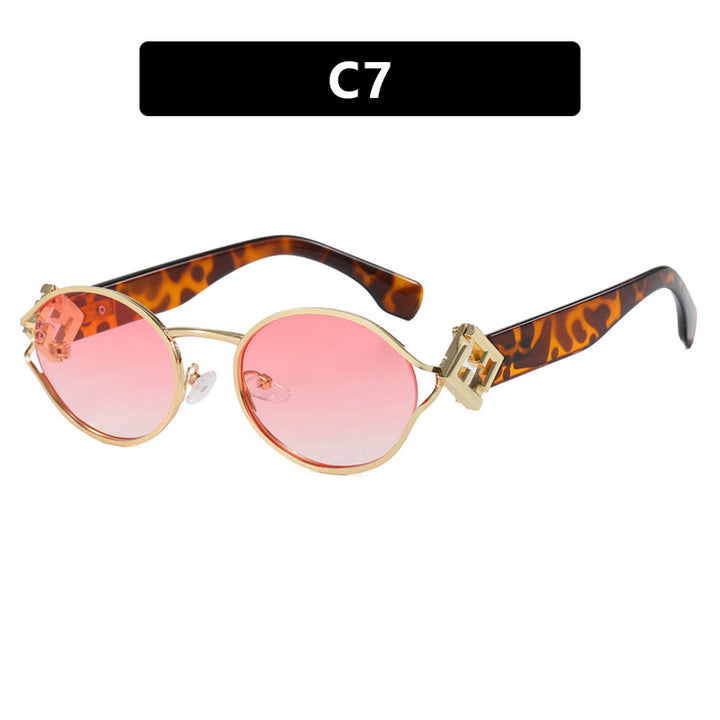 Dame moter solbrille med elegant metallramme og UV-beskyttelse Skanto