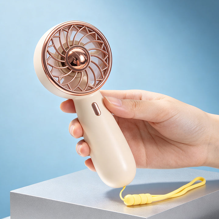 Dame Bærbar Mini-Håndvifte med fleksibel tilta vinkling og ergonomisk design Skanto