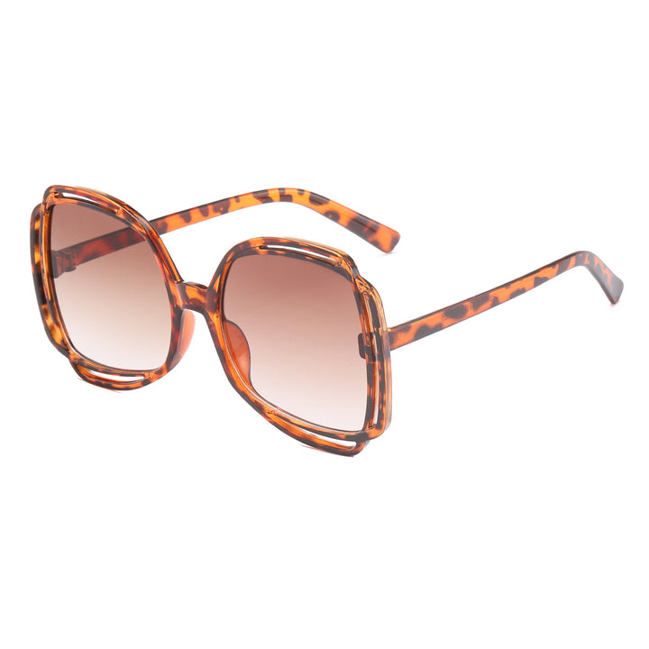 Dame Fasjonssolbrille med moderne ramme og UV-beskyttelse Skanto
