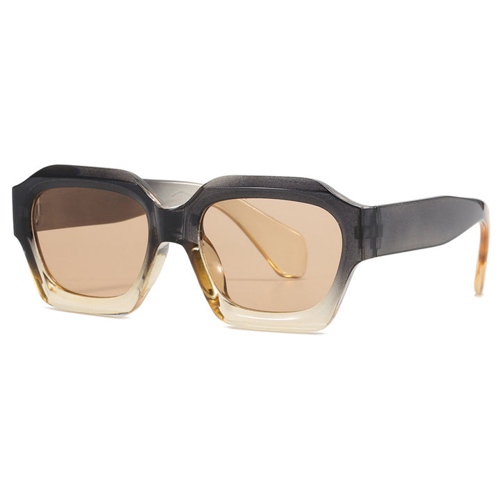 Dame modische geometriske oversized solbriller Skanto