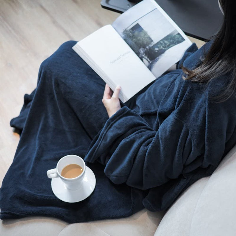 Dame luksus fleece pysjamas med praktisk frontlomme Skanto
