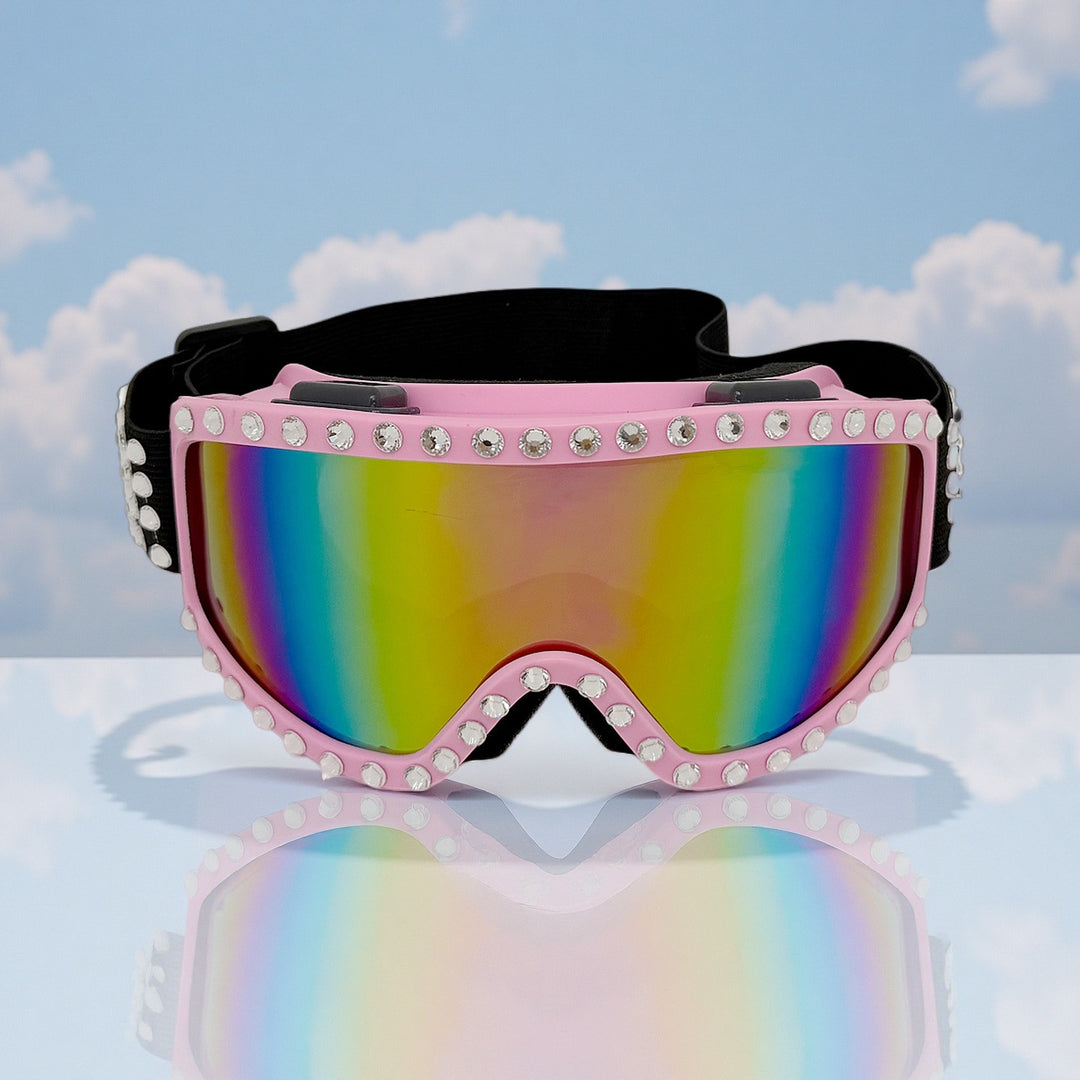 Dame moderat skibrille med glitrende dekorasjoner Skanto