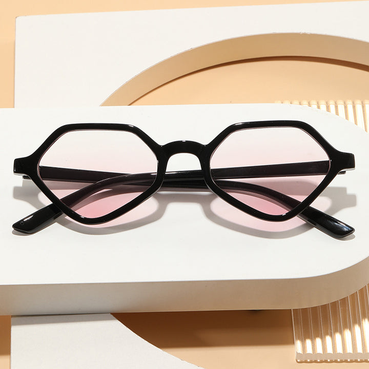 Dame Geometrisk Design-solbrille med speilte glass Skanto
