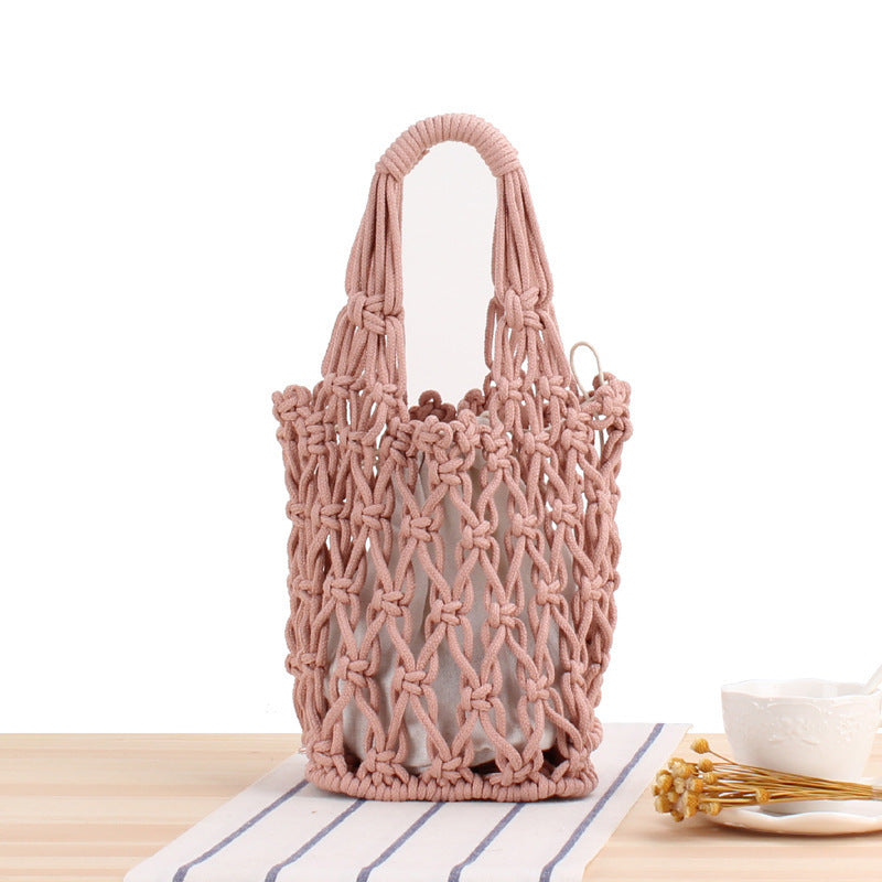 Makramee Trillebag med Moderne Nettverksdesign Skanto