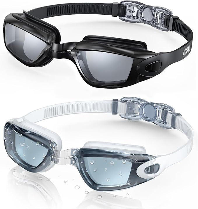 Svømmebrille med justerbart hodebånd og antikondens-teknologi Skanto