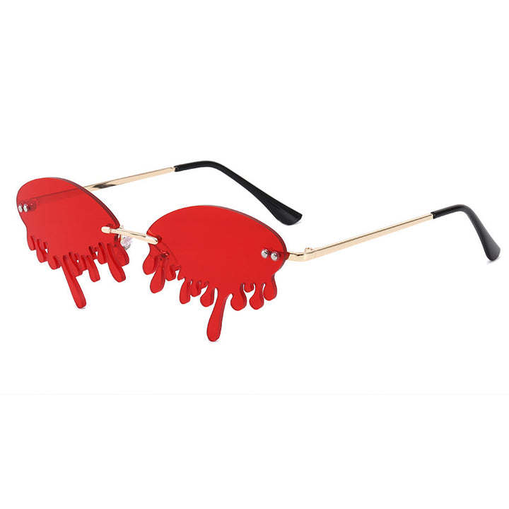 Dame solbrille med kreativ dråpe-design Skanto