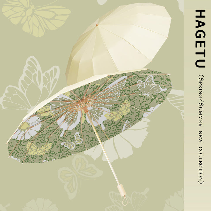 Damer Faltbar Parasol med kreativt Panda-design Skanto